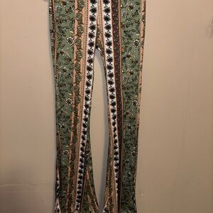 Bohemian Patterned Flare Pants
